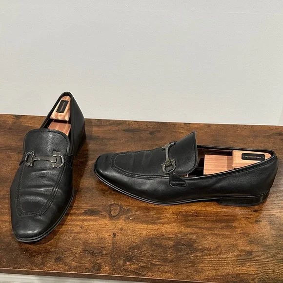 Salvatore Ferragamo Black Leather Men's Loafers / Slip-Ons - Picture 2 of 12